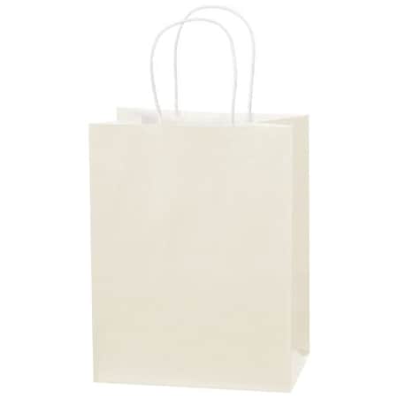 Bsc Preferred 8 x 4-1/2 x 10 1/4'' French Vanilla Tinted Shopping Bags, 250PK BGS103FV